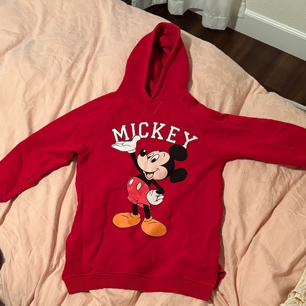 Disney Red Mickey Mouse Pullover Hoodie for Kids